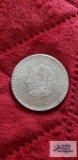 1948 Mexico 5 pesos Cuauhtemoc coin.
