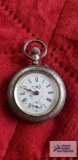 Silver colored pocket watch, 10447. 0.800