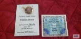 Authentic sunken treasure, treasure Galleon from Our Lady of Atocha and one Eine Mark from