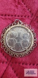Greek 1863-1963 Drachma coin made into a pendant