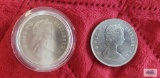 1981 Royal wedding coin and Queen Elizabeth, the Queen Mother, August 4, 1980 coin.