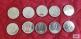 (10) 1968 Canadian $1 coins, uncirculated.