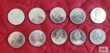 (10) 1968 Canadian $1 coins, uncirculated.