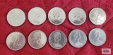 (10) 1968 Canadian $1 coins, uncirculated.