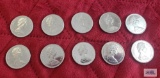 (10) 1969 Canadian $1 coins, uncirculated.