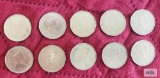 (10) 1987 Canadian $1 Loonie coins
