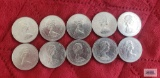 (10) 1979 Canadian $1 coins