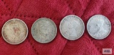 (2) 1913, (1) 1918 and (1) 1942 1 Rupee India coins