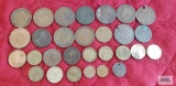 Variety of British coins