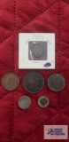 Variety of foreign coins