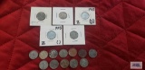 Steel pennies, some in covers.