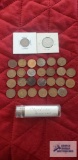 Canadian pennies, two with covers