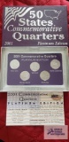 2001 Platinum edition commemorative state quarters.