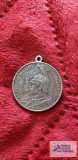 1901 Germany-Prussia Wilhelm II coin made into pendant.