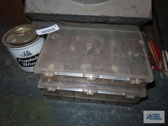 Hardware cases with assorted hardware.