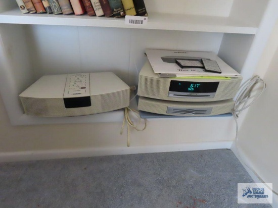 Bose Wave Music System with three disc CD changer. Other Bose radio, not working correctly, for