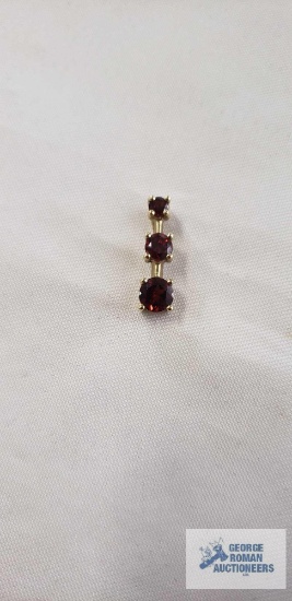 10K Yellow Gold 3-Stone Pendant.