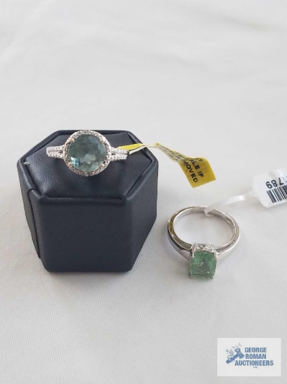 Belgian Teal Fluorite Platinum over Sterling Silver Solitaire ring (Size 7) TGW 2.60cts. Belgian