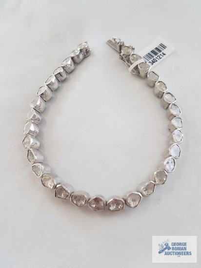 Diamond tennis bracelet in Sterling Silver (8") (14.3g) 4.00ctw.
