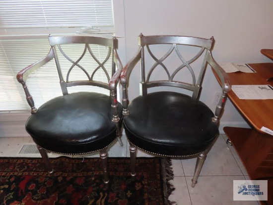 Pair of Regency style chairs