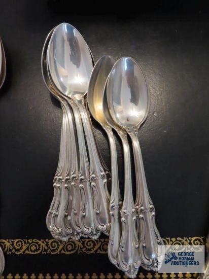11 Sterling teaspoons, Joan of Arc pattern. International Silver Company