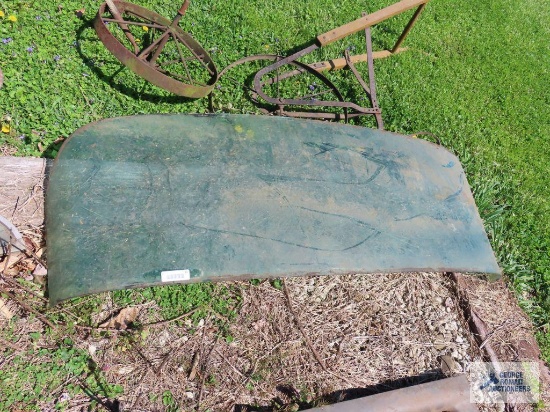Vintage rear automotive glass