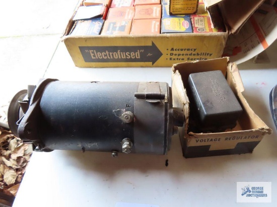 Vintage 1940-1952 generator and P&D Manufacturing Company voltage regulator