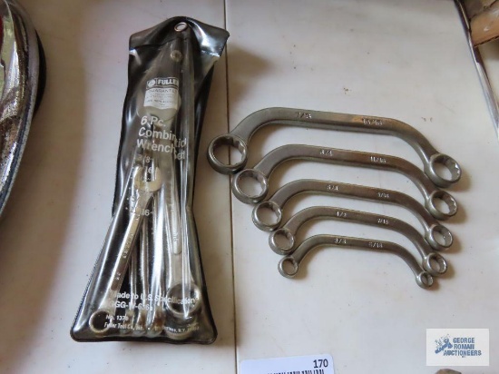 SAE box style wrench set and Fuller combination wrench set