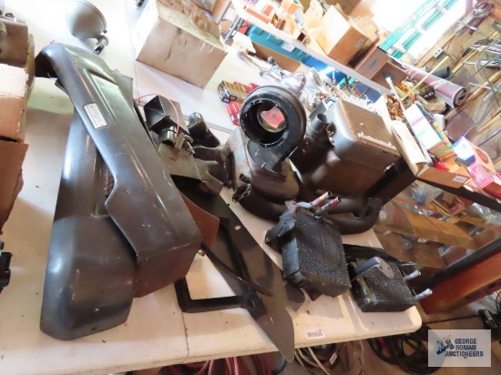 Vintage heater box and automotive parts