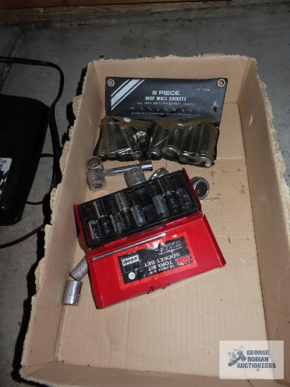 Assorted ratchets and sockets