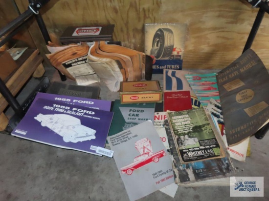 Variety of vintage and newer automotive books