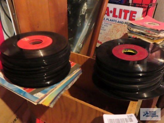 Variety of 45 RPM records