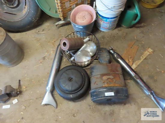 Vintage chrome exhaust tips, air filter housings and etc