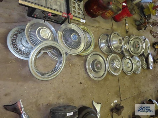 Large selection of hubcaps
