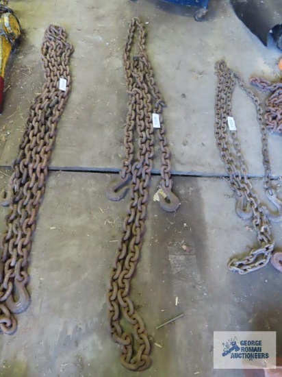 Heavy duty chain with hooks