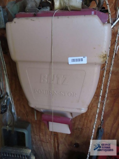 Blitz feed dispenser and plastic chicken feeder