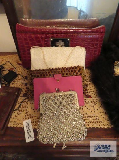 Beaded clutch bags and purse