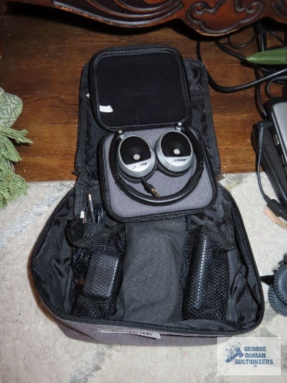 Bose headphones with accessories and case