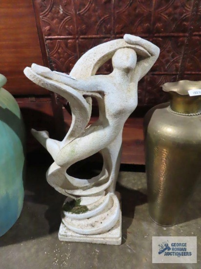 Heavy concrete sculpture, approximately 4' tall