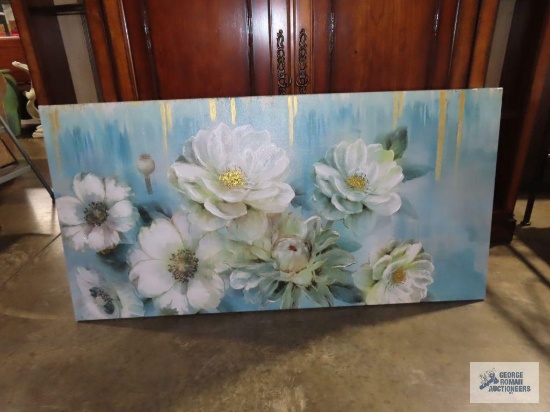 Floral print on canvas