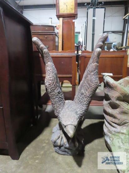 Heavy concrete Eagle figurine