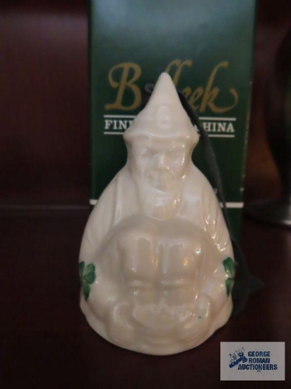 Belleek Third Edition figurine bell with brown stamp and original box