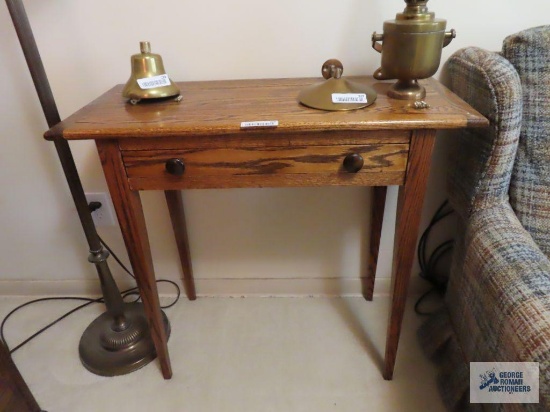 Homemade oak stand with drawer