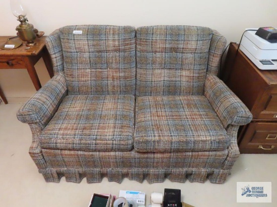 Plaid loveseat