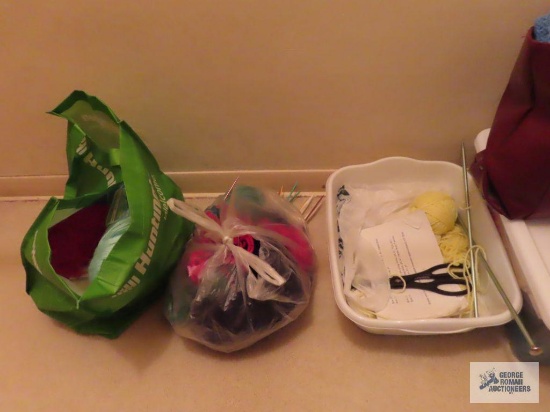 Knitting supplies and yarn