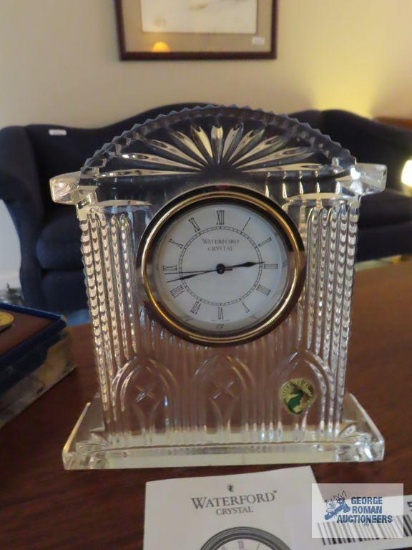 Waterford Crystal battery powered clock with owners manual