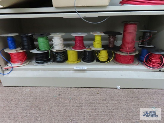 Assorted spools of copper wire