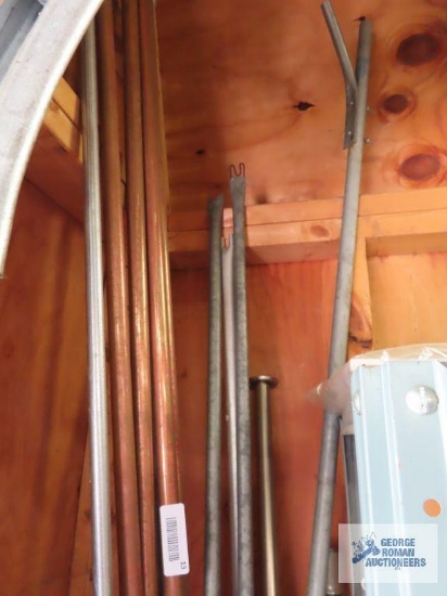 Copper pipe, metal pipe, angel wind chime and Etc in corner