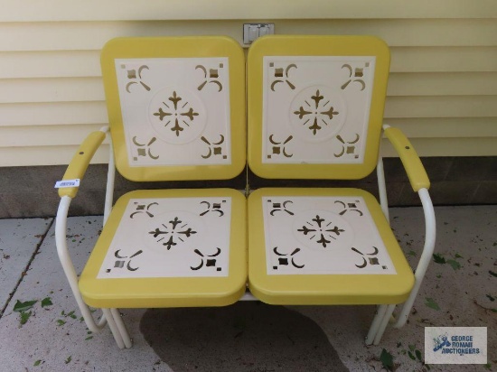 Decorative metal glider