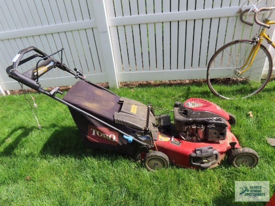Toro 159cc self-propelled push mower with bagger